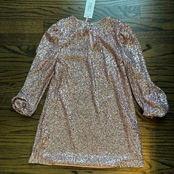 NWT Vineyard Vines Girls Sequin Swing Dress - Rose Gold - size small - Picture 3 of 3